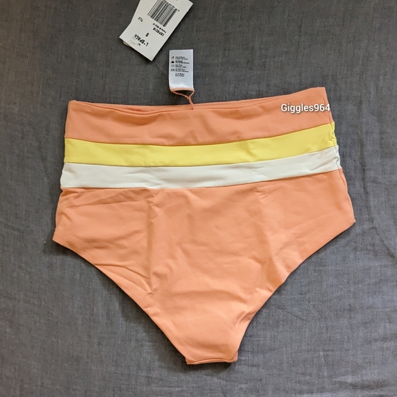 L*Space Parker Portia Bikini Set Tangy Orange Lemon Yellow White - Picture 4 of 6